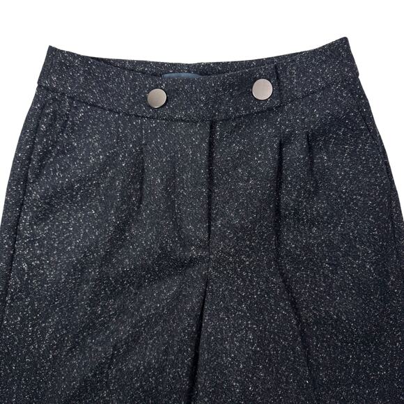Modcloth High-Waisted Tweed Flannel Wide Leg Trouser Pants Womens 4 - Picture 7 of 11